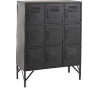 Bahut 9 portes métal noir Viho L 86 cm Noir