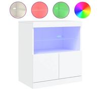 Bahut,Commode - Armoire de stockage,Pour cuisine/salon,Buffet Bas avec lumières LED blanc 60x37x67 cm@EU81587301