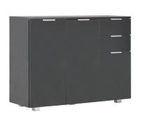 Bahut,Commode - Armoire de stockage,Pour cuisine/salon,Buffet Bas Noir brillant 107x35x80,5 cm@EU14755733