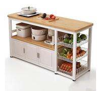 Bahut Cuisine/Meuble De Rangement De Salon, Buffet Grande Capacité Avec Rangement, Meuble D'appoint for Salle à Manger, Salon, Cuisines;buffet Cuisine Rangement(White,120x40cm/47.24x19.68in)