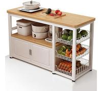 Bahut Cuisine/Meuble De Rangement De Salon, Buffet Grande Capacité Avec Rangement, Meuble D'appoint for Salle à Manger, Salon, Cuisines;buffet Cuisine Rangement(White,100x50cm/39.37x19.684in)