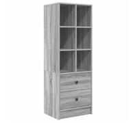 Bahut moderne rectangulaire - vidaXL - Sonoma Gris - 45,5 x 34 x 127 cm - Bois d'ingénierie - Grand espace de stockage