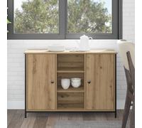 Bahut Vidaxl Artisan Chêne 100x35x70 Cm Bois D'ingénierie Et Acier