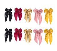 Bahwphry 10 PièCes Gros NœUds de Cheveux pour Femmes Filles, Pinces à Cheveux avec NœUd en pour Filles, Accessoires de Cheveux Vintage pour Femmes