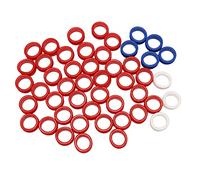 Bahwphry 50 PièCes Bagues en Silicone pour Toutes les Ciseaux Inserts Coupe de Cheveux Styling Outils Accessoires MéLanger les Couleurs