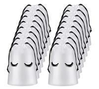 Bahwphry 50 PièCes de Soin des Cils Trousses de Maquillage en Plastique Trousse de Maquillage de Toilette Voyage CosméTique avec Cordon Blanc,S