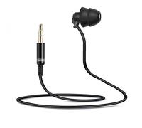 Bahwphry Câble court unilatéral d'extension de casque intra-auriculaire unique en silicone écouteur écouteur jack 3,5 mm pour téléphone facile à utiliser Noir