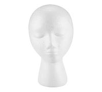 Bahwphry Mousse Mousse Mannequin Perruque TêTe Affichage Chapeau Chapeau Perruque Titulaire Blanc Mousse TêTe