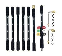 Bahwphry Rallonge de nettoyeur haute pression - Outils de nettoyage de gouttière - Baguette d'extension de rechange pour nettoyeur haute pression, connexion rapide de 6,35 mm