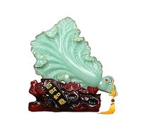 Bai Choi Pok Choi Chou Statue Résine Jade Sculpture Chinoise Imitation Jade Résine Chou Richesse Chanceux Statue Ornements Décor À La Maison