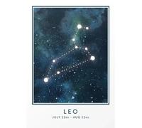 Baibexing Affiche Astrologique Du Signe Astrologique Du Lion, Impression Sur Toile, Décoration Murale, Format A5 50X70Cm Sans Cadre