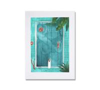 Baibexing Affiche D'Art Mural De Fête De Piscine D'Été, Impression De Plantes Tropicales, Photo De Voyage, Peinture Sur Toile De Fille De Spa, Décor De Salon Nordique A2 40X50Cm Sans Cadre