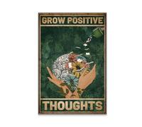 Baibexing Affiche D'Art Mural De Motivation, Abstraite, Vintage, Psychologie, Croissance De Pensées Positives, Impression, Peinture Sur Toile Colorée, Décoration De Maison, A2 30X40Cm Sans Cadre