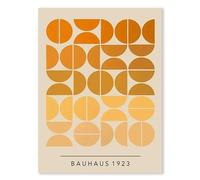 Baibexing Affiche De Peinture Sur Toile Abstraite Géométrique Colorée Bauhaus, Image Nordique Simple, Lignes Colorées, Art Mural, Décoration De Salon, A16 40X50Cm Sans Cadre