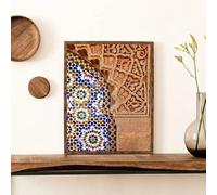 Baibexing Affiche De Peinture Sur Toile D'Art Mural Marocain Boho, Impression D'Architecture De Marrakech, Décoration Murale En Terre Cuite 21X30Cm Sans Cadre