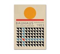 Baibexing Affiche D'Exposition Bauhaus Géométrique Abstraite, Impression Sur Toile, Art Mural, Décoration De Salon, A22 30X40Cm Sans Cadre