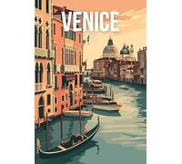 Baibexing Affiche Et Impressions Sur Toile Représentant Un Paysage De Voyage Abstrait, Une Ville De Venise, Un Tableau D'Art Mural, Une Décoration D'Intérieur 40X60Cm Sans Cadre
