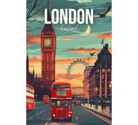 Baibexing Affiche Et Impressions Sur Toile Représentant Un Paysage Urbain Abstrait De Londres, Décoration Murale 30X40Cm Sans Cadre