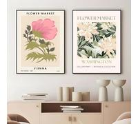 Baibexing Affiche Florale Vintage Abstraite, Peinture Sur Toile Murale, Image Pour Salon, Chambre À Coucher, Décoration D'Intérieur 30X40Cmx2Pcs Sans Cadre