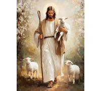 Baibexing Affiche Murale Représentant Jésus Marchant Sur L'Eau, Peinture Sur Toile Représentant Une Femme Dans Ses Bras, Décoration D'Intérieur, Style Chrétien, A23 40X60Cm Sans Cadre
