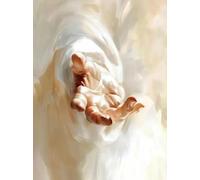 Baibexing Affiche Murale Représentant Jésus Marchant Sur L'Eau, Peinture Sur Toile Représentant Une Femme Dans Ses Bras, Décoration D'Intérieur, Format A5 40X60Cm Sans Cadre