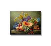 Baibexing Affiche Nordique De Légumes Et De Fruits Dans Un Panier, Peinture Sur Toile, Art Mural Alimentaire Coloré Pour Salle À Manger, Décoration De Cuisine A13 50X70Cm Sans Cadre