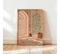 Baibexing Affiche Sur Toile Représentant L'Architecture D'Une Mosquée Islamique, Art Mural Musulman Pour Le Ramadan, Décoration De Chambre Ou De Maison, Format A1 40X60Cm Sans Cadre