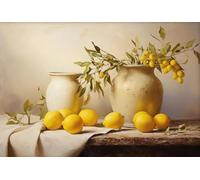 Baibexing Affiche Vintage De Citronnier Nature Morte Fruits Impressions Sur Toile Peinture Murale Art Photos Décoration De La Maison A9 50X70Cm Sans Cadre