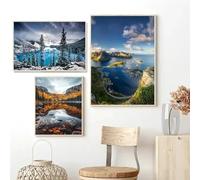 Baibexing Affiches Et Impressions De Paysage Naturel De Forêt Et De Montagne Moderne, Peinture Sur Toile, Art Mural, Image, Décoration De Salon Et De Maison 50X70Cmx3Pcs Sans Cadre