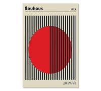 Baibexing Affiches Et Impressions Géométriques Abstraites De L'Exposition Bauhaus Art Mural Minimaliste Peinture Sur Toile Image Pour Salon Décoration D'Intérieur A3 40X50Cm Sans Cadre