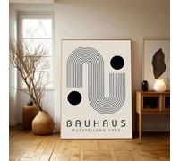 Baibexing Affiches Et Impressions Sur Toile Abstraites De Style Bauhaus, Motif Géométrique Classique Vintage, Art Mural Pour Salon, Décoration D'Intérieur, A2 40X50Cm Sans Cadre
