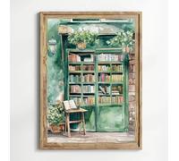 Baibexing Affiches Et Imprimés Vintage De Bibliothèque Et De Plantes, Livres De Librairie, Impression Sur Toile, Tableau D'Art Mural Pour Décor De Salon A11 30X40Cm Sans Cadre
