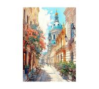 Baibexing Aquarelle Illustration Vienne Paysage Urbain Voyage Art Mural Toile Peinture Affiche Impressions Pour Salon Décoration Intérieure A4 40X60Cm Sans Cadre