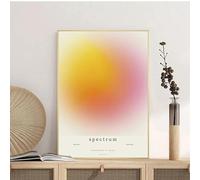 Baibexing Art Numérique En Couleur Nordique, Spectre De Lumière Rose, Peinture Sur Toile, Affiches Et Impressions Nordiques, Images Murales Pour La Décoration De La Maison Du Salon 60X90Cm Sans Cadre