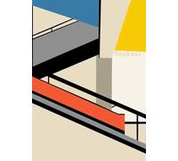 Baibexing Exposition Abstraite Bauhaus Affiches Et Impressions Géométriques Uniques Art Minimaliste Peinture Sur Toile Peintures Murales De Salon Décoration D'Intérieur A20 40X50Cm Sans Cadre