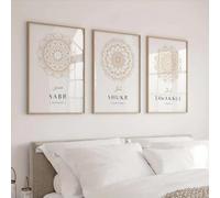 Baibexing Impression Sur Toile Du Coran Islamique, Style Minimaliste, Calligraphie Arabe Musulmane, Affiche Décorative Moderne Pour La Maison 40X60Cmx3Pcs Sans Cadre
