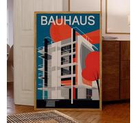 Baibexing Impressions D'Art Mural Sur Toile, Architecture Rétro Bauhaus, Affiche, Image Pour Salon, Décoration D'Intérieur 40X50Cm Sans Cadre