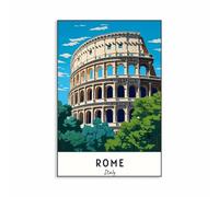Baibexing Italie Rome Voyage Impression Affiche Moderne Ville Florence Paysage Impression Rome Voyage Toile Peinture Mur Art Salle De Lecture Décor A6 30X40Cm Sans Cadre