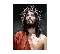 Baibexing Jésus Christ Religion Foi Seigneur De La Miséricorde Affiche Impression Toile Peinture Vintage Mur Art Photo Église Salon Décor A4 30X40Cm Sans Cadre