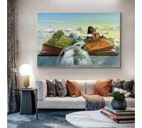 Baibexing Livres De Rêve Fantastiques, Paysage Coloré, Peinture Sur Toile, Affiche Et Impressions, Images D'Art Mural Pour Bibliothèque, Bureau, Décoration D'Intérieur, A12 40X50Cm Sans Cadre