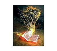 Baibexing Livres De Rêve Fantastiques, Paysage Coloré, Peinture Sur Toile, Affiche Et Impressions, Images D'Art Mural Pour Bibliothèque, Bureau, Décoration D'Intérieur, A1 40X50Cm Sans Cadre