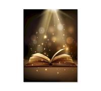 Baibexing Livres De Rêve Fantastiques, Paysage Coloré, Peinture Sur Toile, Affiche Et Impressions, Images D'Art Mural Pour Bibliothèque, Bureau, Décoration D'Intérieur, Format A9 30X40Cm Sans Cadre