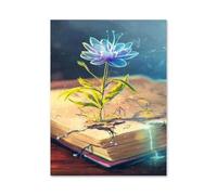 Baibexing Livres De Rêve Fantastiques, Paysage Floral, Peinture Sur Toile Colorée, Affiche Et Impressions, Images D'Art Mural Pour Bibliothèque, Bureau, Décoration D'Intérieur, A13 60X90Cm Sans Cadre