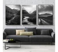 Baibexing Lot De 3 Affiches Sur Toile Représentant Des Paysages Écossais, Des Highlands Et Des Paysages De Voyage. Décoration D'Intérieur. 40X60Cmx3Pcs Sans Cadre