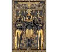 Baibexing Noir Doré Horus Temple Égyptien Stèle Toile Peinture Affiche Impression Mur Art Pharaon Dieu Photo Pour Salon Décor À La Maison A1 50X70Cm Sans Cadre