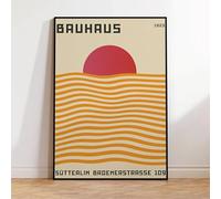 Baibexing Peinture Murale Abstraite Bauhaus Géométrique Soleil, Affiche Imprimée, Images Pour Salon, Chambre À Coucher, Décoration D'Intérieur 60X90Cm Sans Cadre