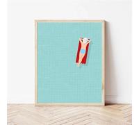 Baibexing Peinture Sur Toile Abstraite D'Été Avec Bon Nageur, Affiche, Art Mural Nordique, Image De Piscine Pour Décoration De Salon, A2 21X30Cm Sans Cadre