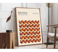 Baibexing Peinture Sur Toile Géométrique Abstraite Rétro Du Milieu Du Siècle Bauhaus, Affiche Murale Pour Salon Moderne, Décoration De La Maison A24 30X40Cm Sans Cadre