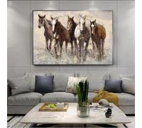 Baibexing Peinture Sur Toile Représentant Un Cheval Rétro, Affiche Et Impression, Art Mural Pour Salon, Décoration D'Intérieur 30X40Cm Sans Cadre