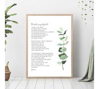 Baibexing Psaume 23 Verset Biblique Art Affiches Impressions Le Seigneur Est Mon Berger Écriture Église Mur Photos Toile Peinture Chambre Décoration De La Maison 50X70Cm Sans Cadre